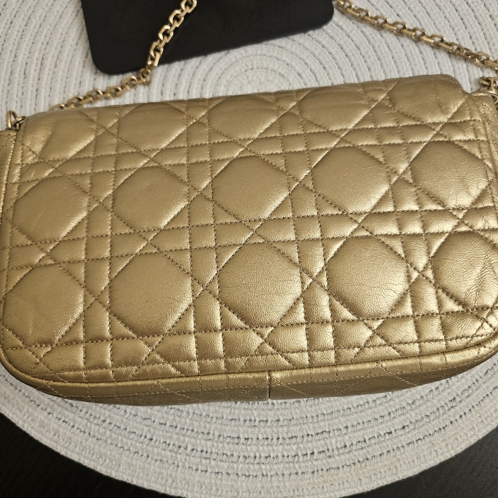 Dior Gold Quilted Chain Bag (WOC) - Picture 2 of 14